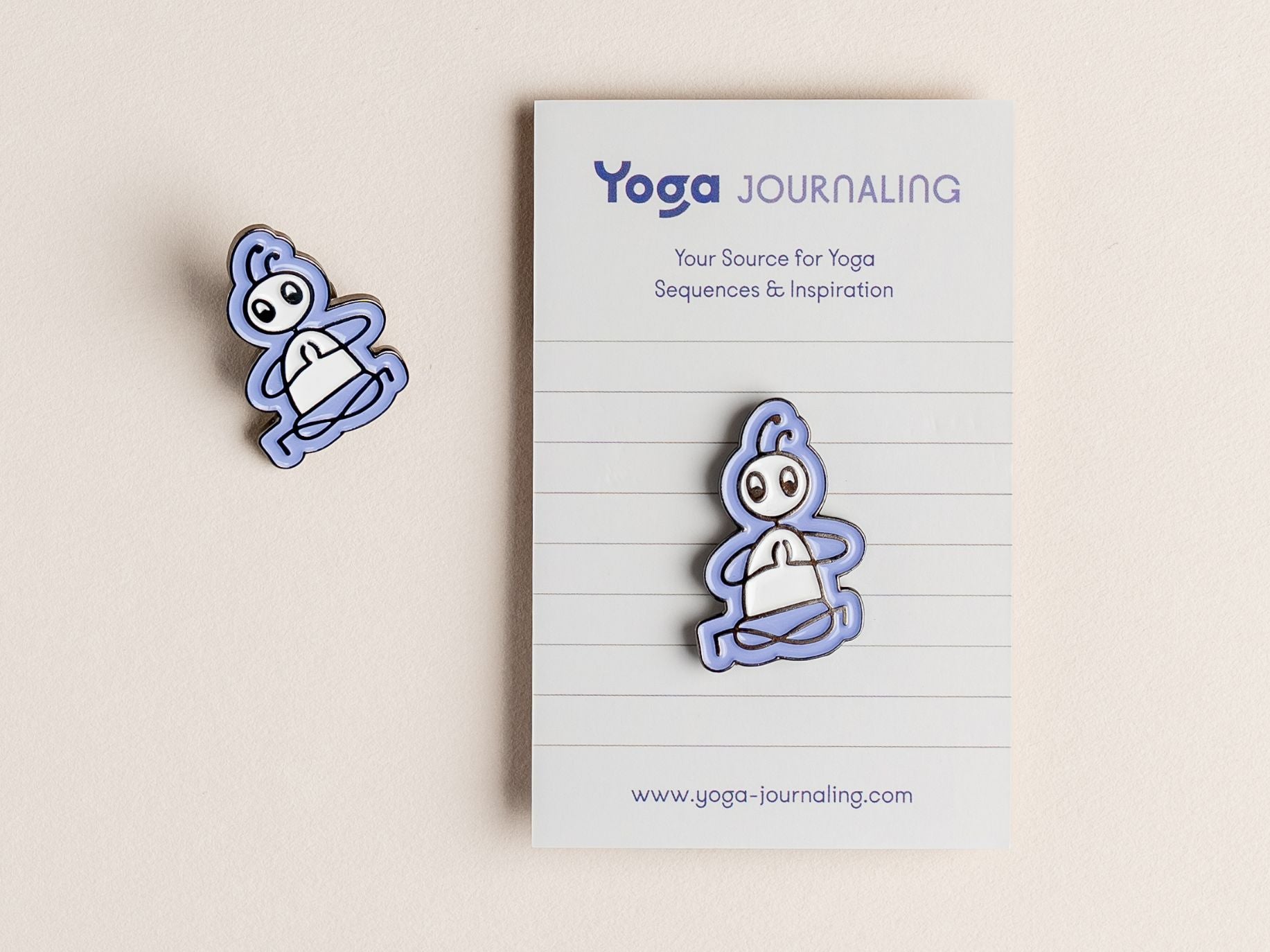 Yoga Stick Figure Pin - Lotus