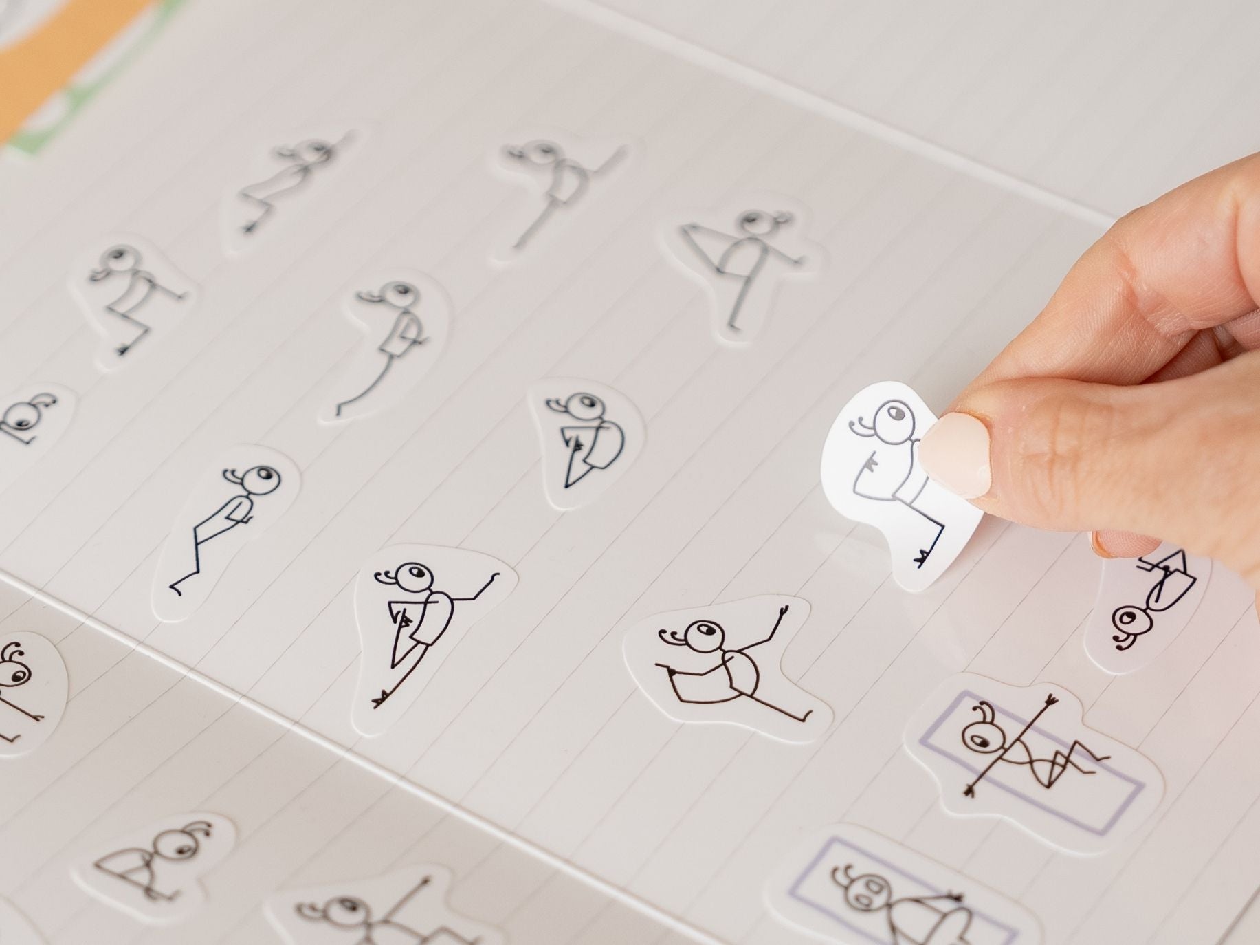 StickPlayFlow Reusable Yoga Stick Figure Stickers