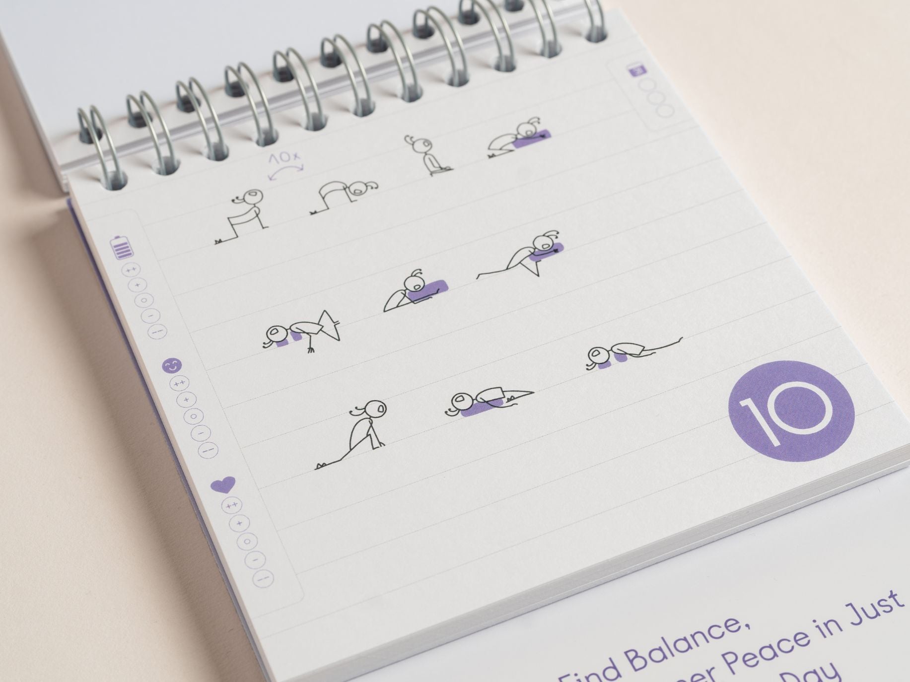 Plan your yoga at home journey with the 30 Day Yoga Challenge – one stick figure flow for each day